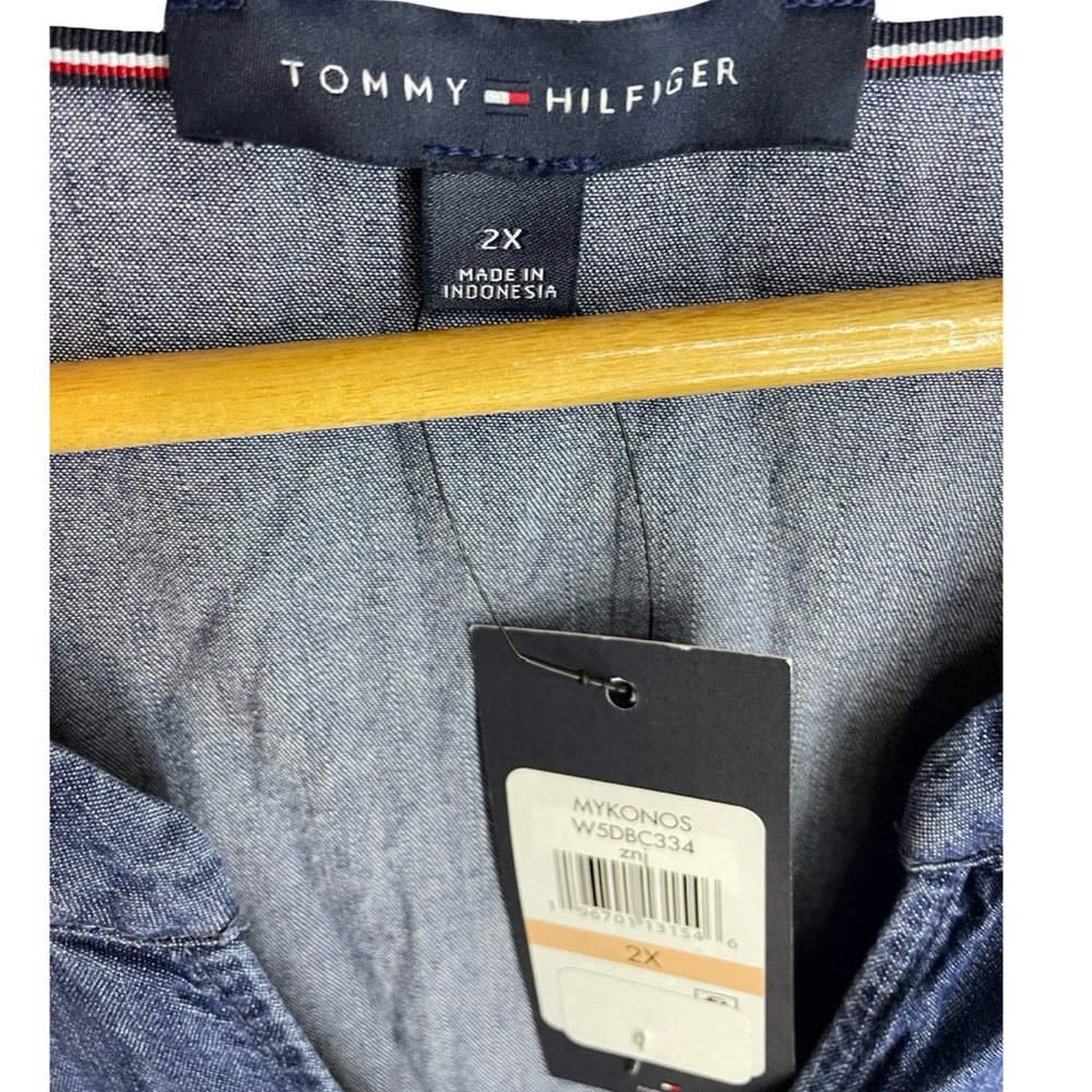 Tommy Hilfiger Indigo Denim short sleeve dress 2X - Picture 2 of 3
